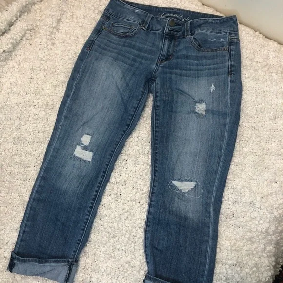 𝅺AMERICAN Eagle Artist Jeans Distressed Medium Wash - Picture 4 of 6